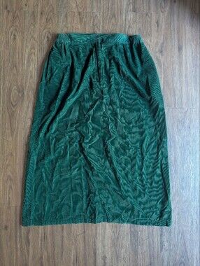 Women's Emerald Green Cotton Cottagecore Skirt Size 16w